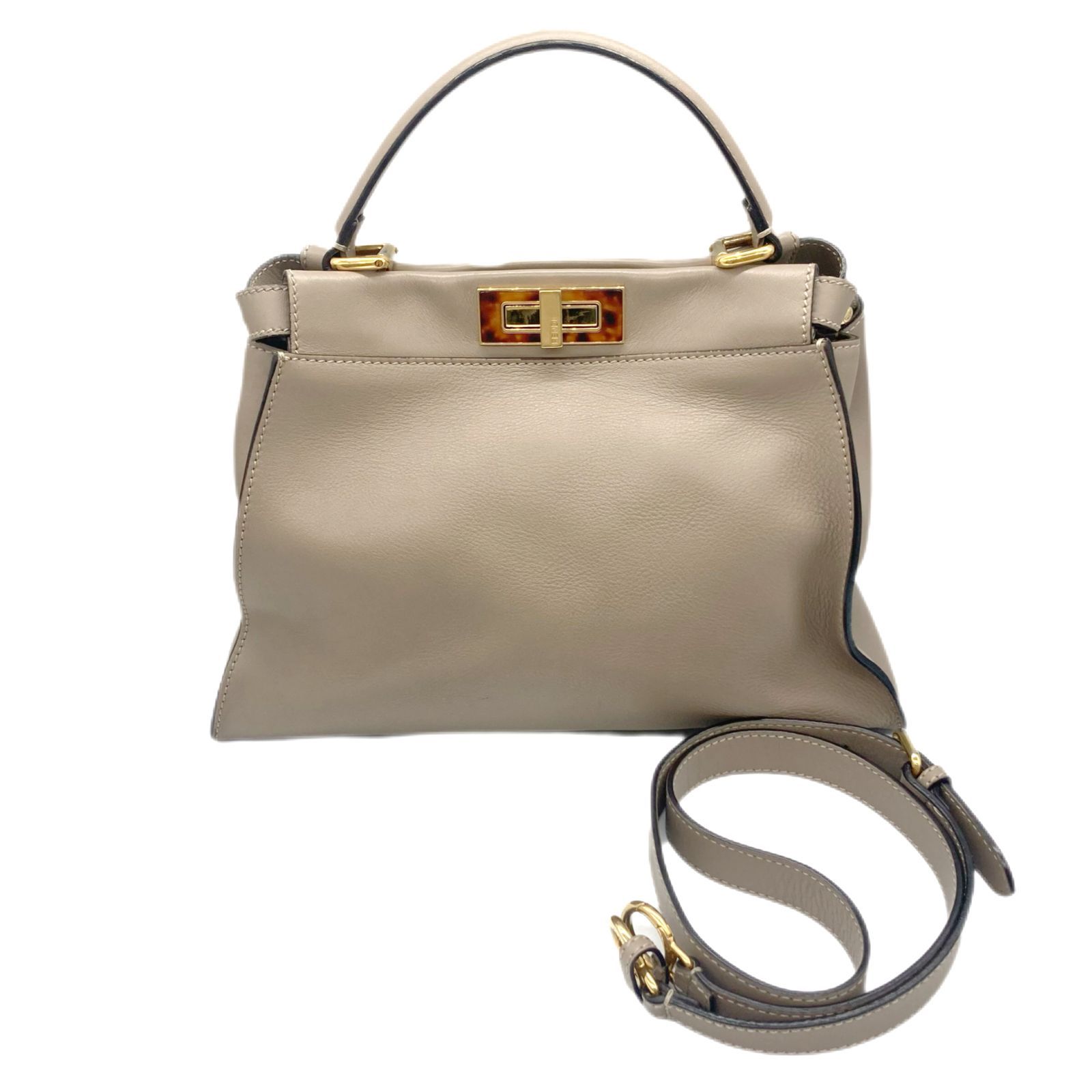 FENDI フェンディ ピーカブー ミディアム 2WAYバッグ 8BN290 べっ甲 