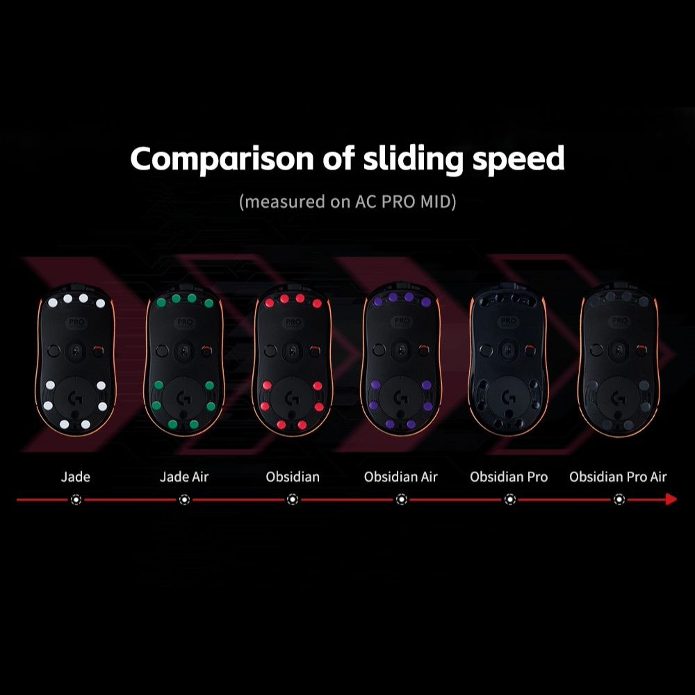 X-raypad Obsidian マウスソール ZOWIE U2用 朱色 0.8mm 高耐久 
