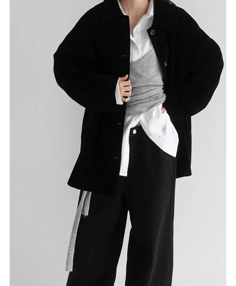 マニック MNQ エイサ オーバーサイズ スウェード ミディ ジャケット GULLKHAN_COM