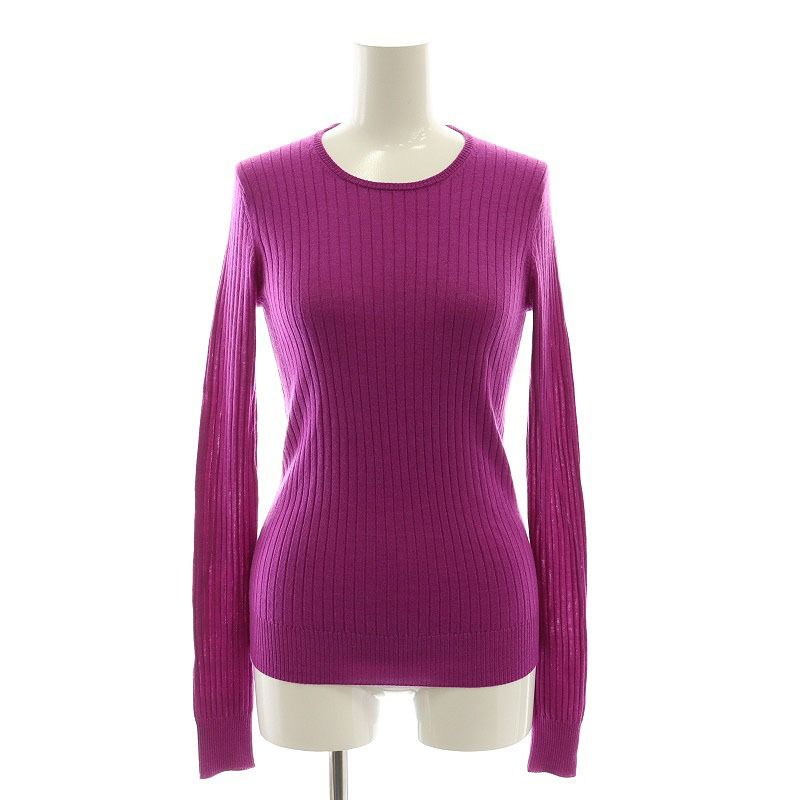 ブラミンク BLAMINK カシミヤシルクロングスリーブリブニット  