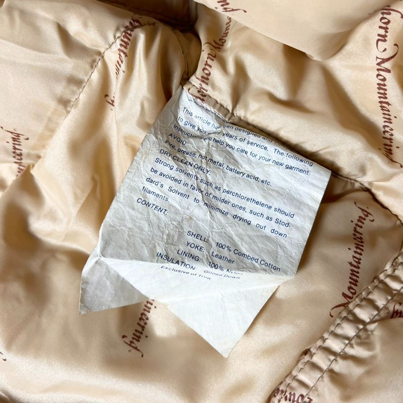 70s Powderhorn Mountaineering 本革 レザー 切替 コーデュロイ グース