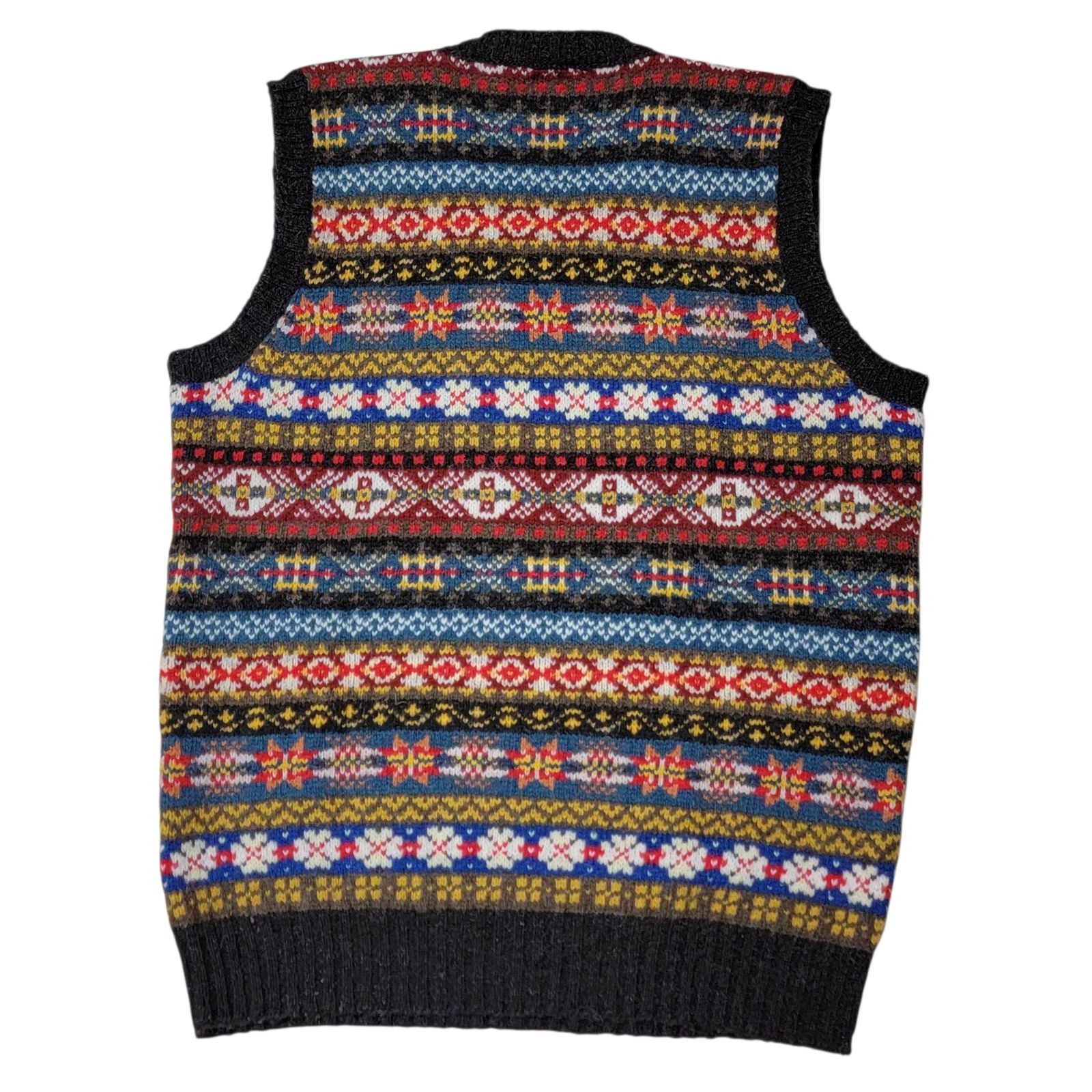 ジャミーソンズ Jamieson's フェアアイル柄 ノルディック Vネック