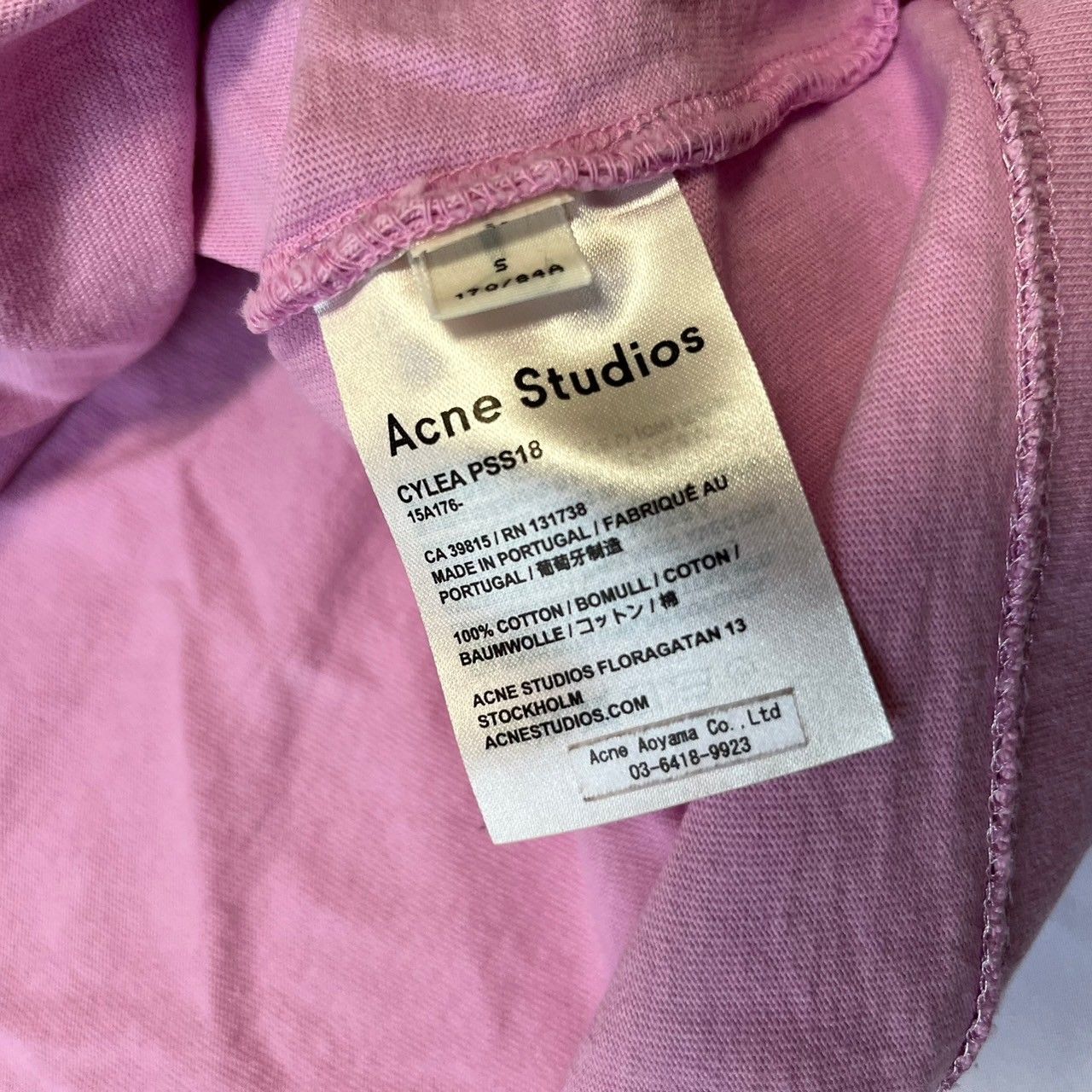 Acne Studios アクネ ストゥディオズ クロップドショートスリーブTシャツ CYLEA PSS18 - メルカリ