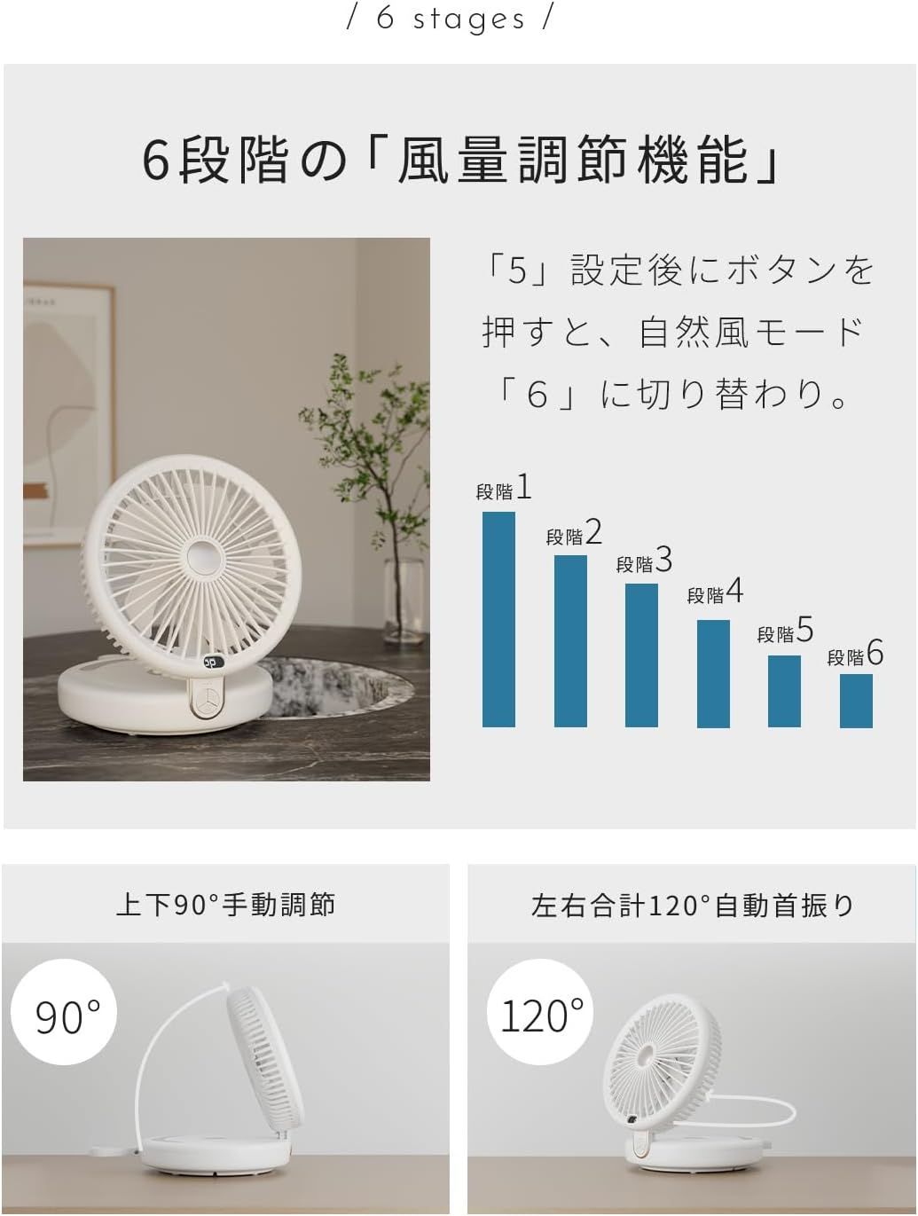 上下角度調節