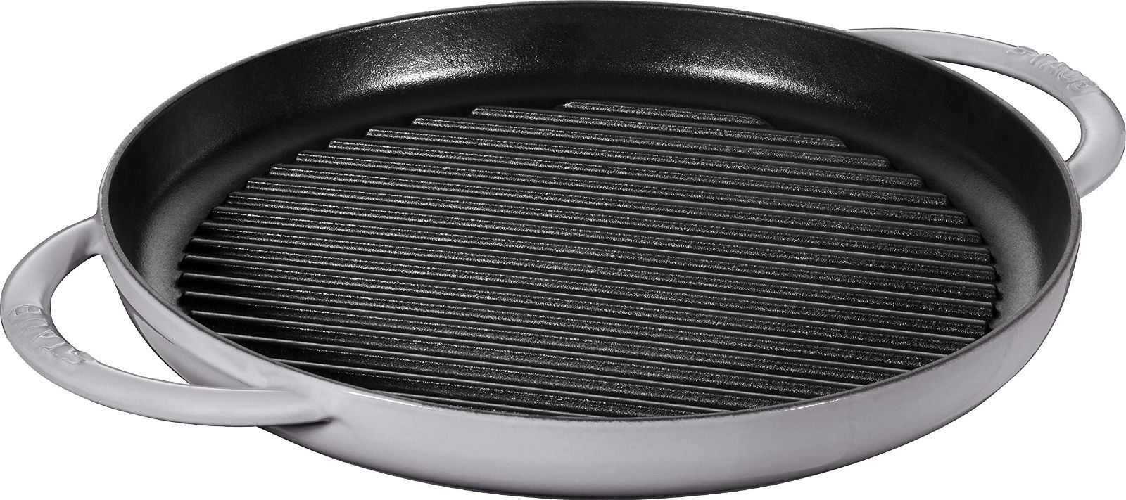 staub ストウブ ピュアグリル ラウンド グレー 30cm グリルパン 両手 鋳物 ホーロー IH対応 日本正規販売品 Grill - Frying Pan 40511-782