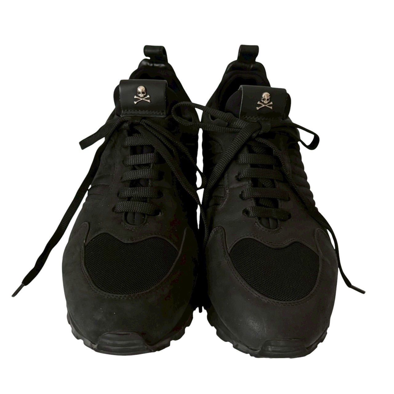 PHILIPP PLEIN SS スニーカー ブラック系 Python Leather Mid-Top Sneakers Studs | Philipp Plein