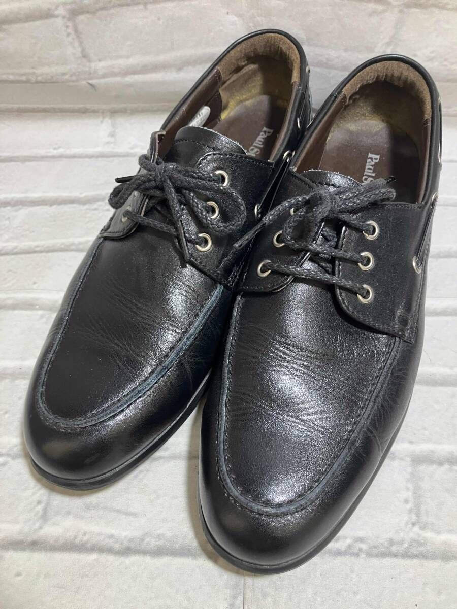 Paul Stuart / ポールスチュアート / デッキシューズ /レザーデッキシューズ / PS4083 / 25.5cm /ブラック