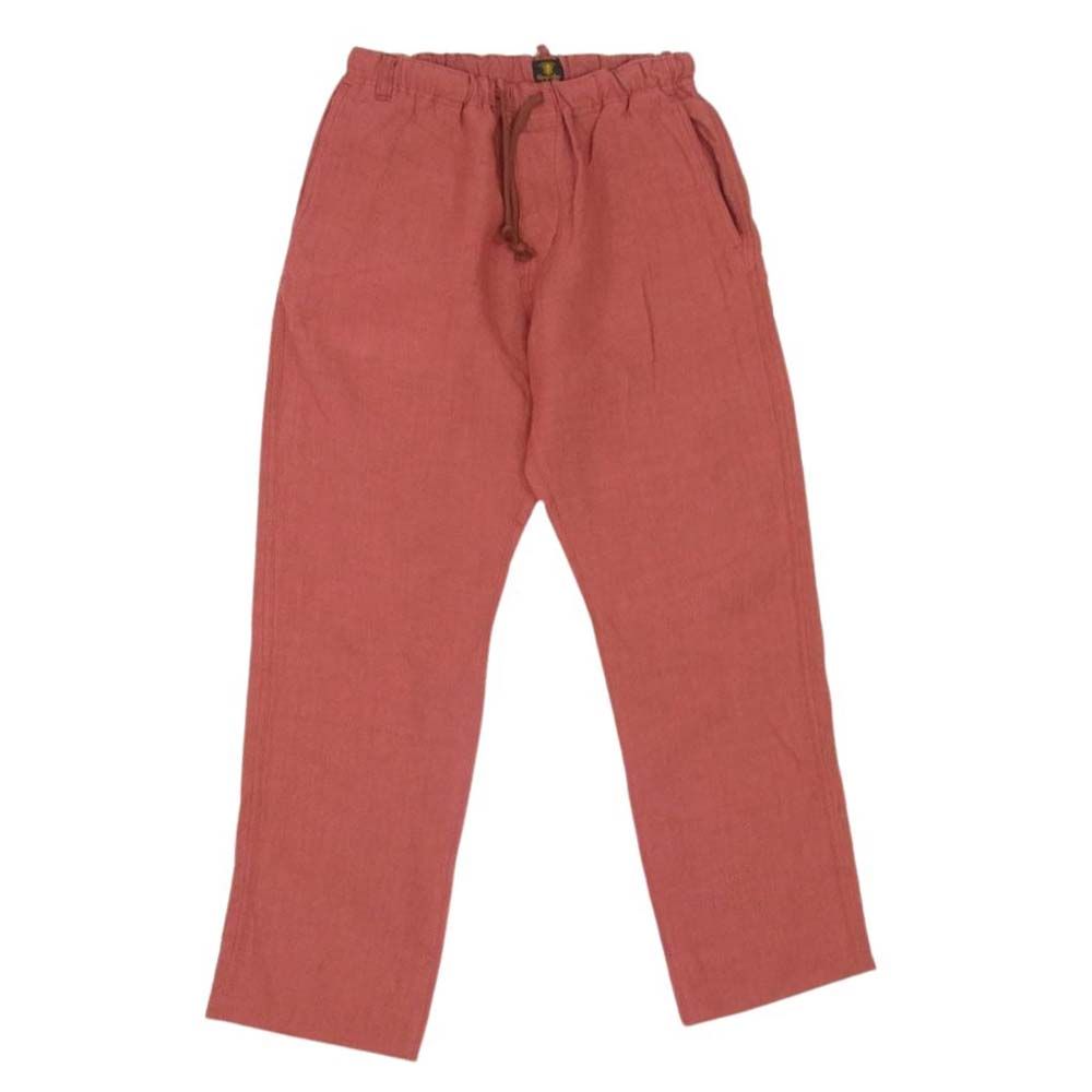 DJANGOATOUR ジャンゴアトゥール DP-6D LINEN HSM LOOSE PANTS リネン HSM ルーズパンツ レッド エンジ系 S【中古】