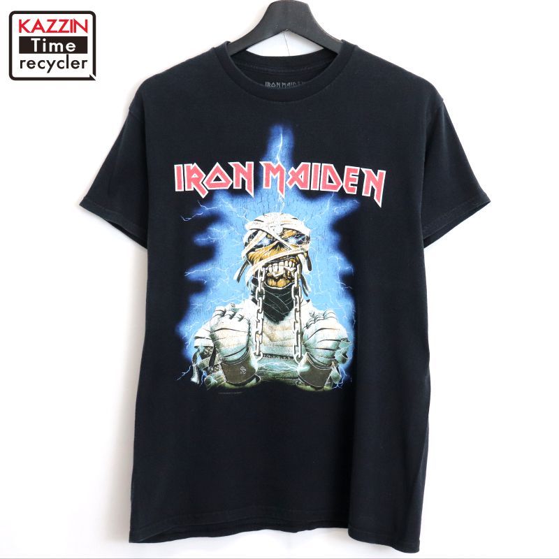 アイアンメイデン オーバーサイズTシャツ 黒 バンドTシャツ オーバーサイズフィットTシャツ - ブラック／Iron Maiden - Men