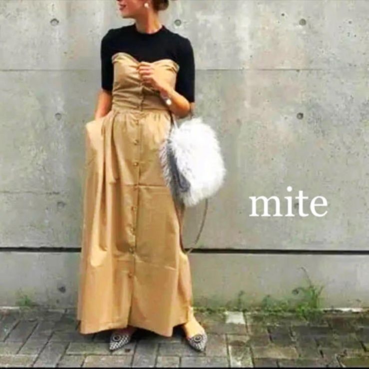 ☆mite☆ミテ♡ベアトップワンピース♡ mamagirl 掲載)ベアトップワンピース | mite