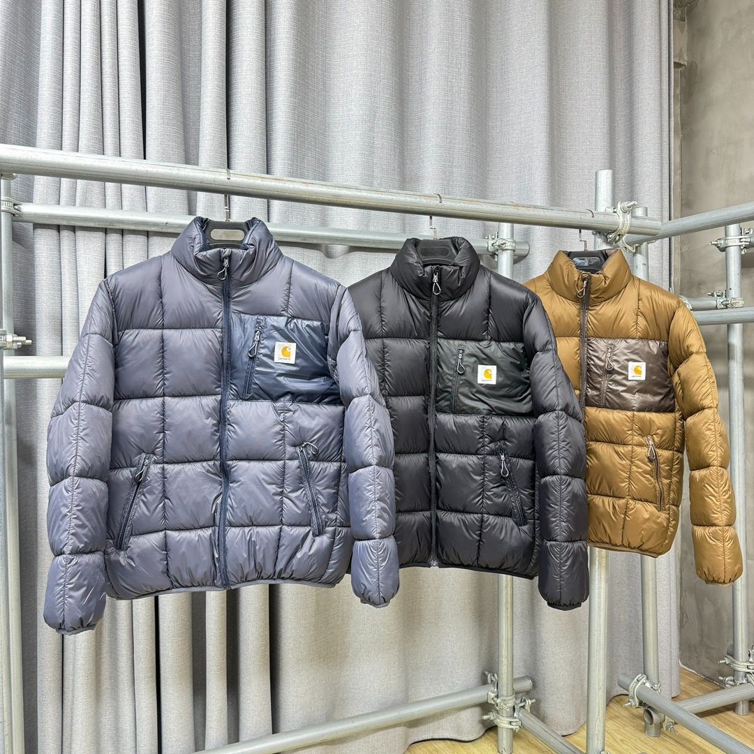 Carhartt カーハート カラーコンビネーション チェック柄 ウエスト絞り 厚手 ダウンジャケット ベーカリージャケット - メルカリ