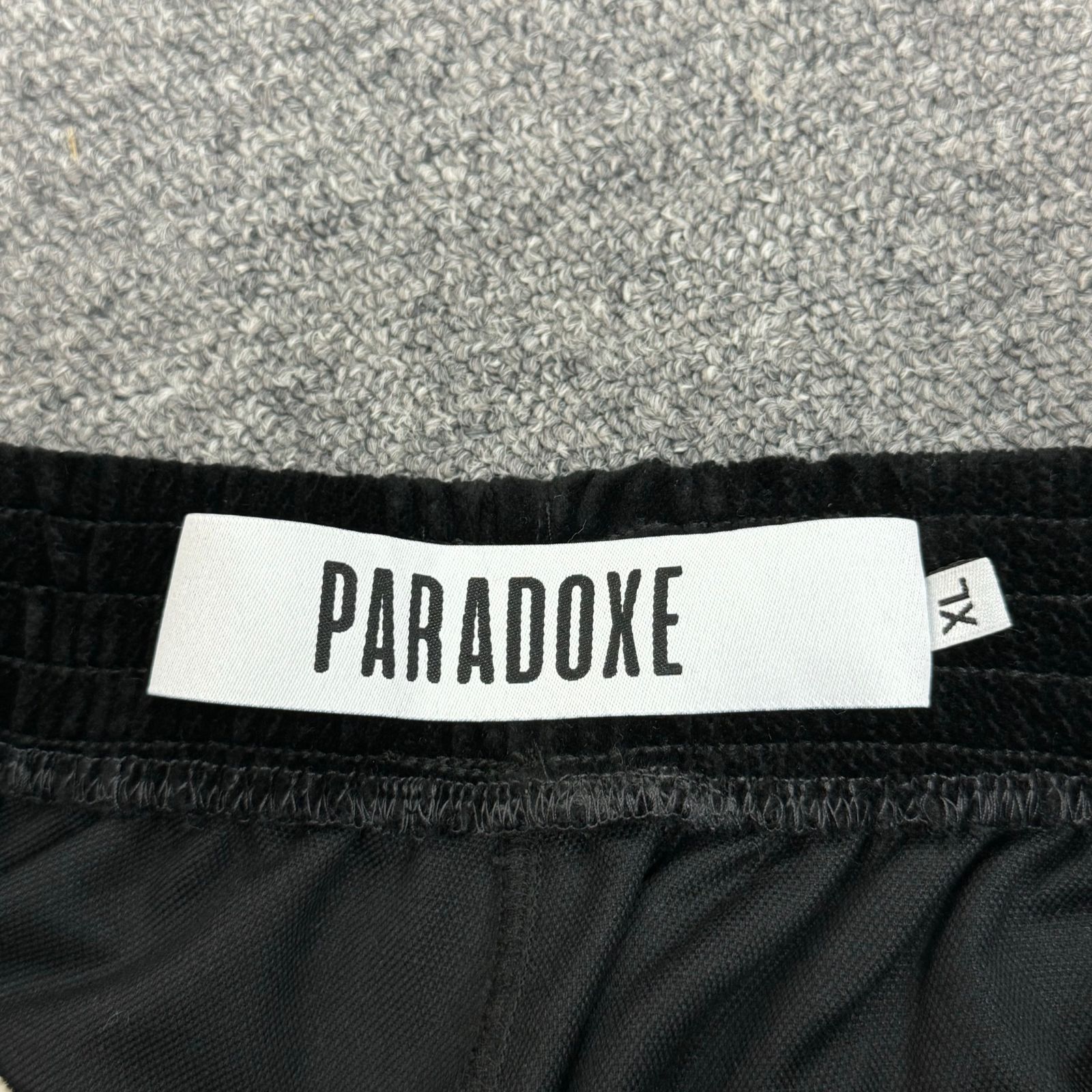 PARADOXE PARIS ベロア サイドライン イージー トラックパンツ 