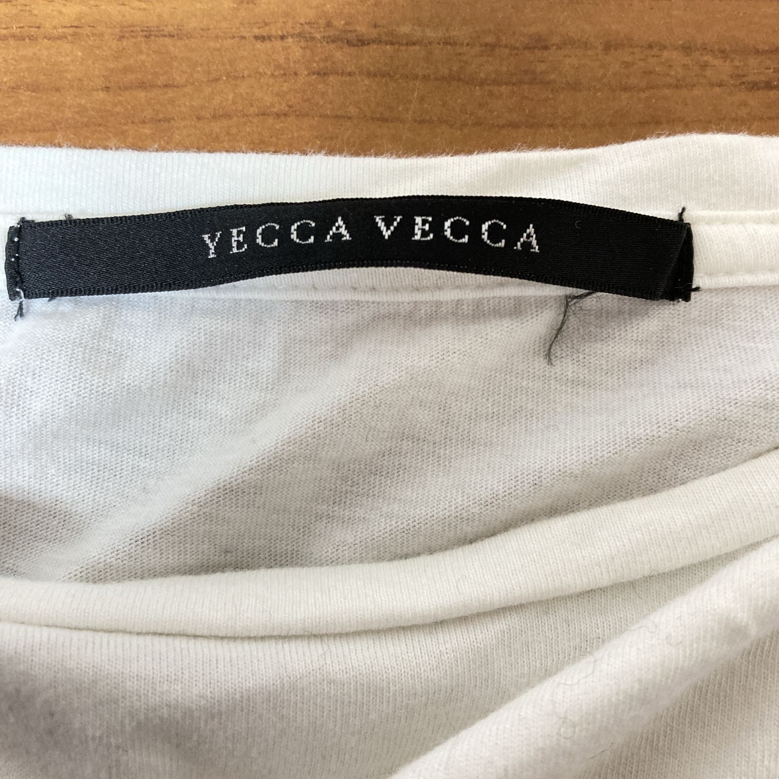 YECCA VECCA イェッカヴェッカ F オフホワイト 裾ラウンド コットン100