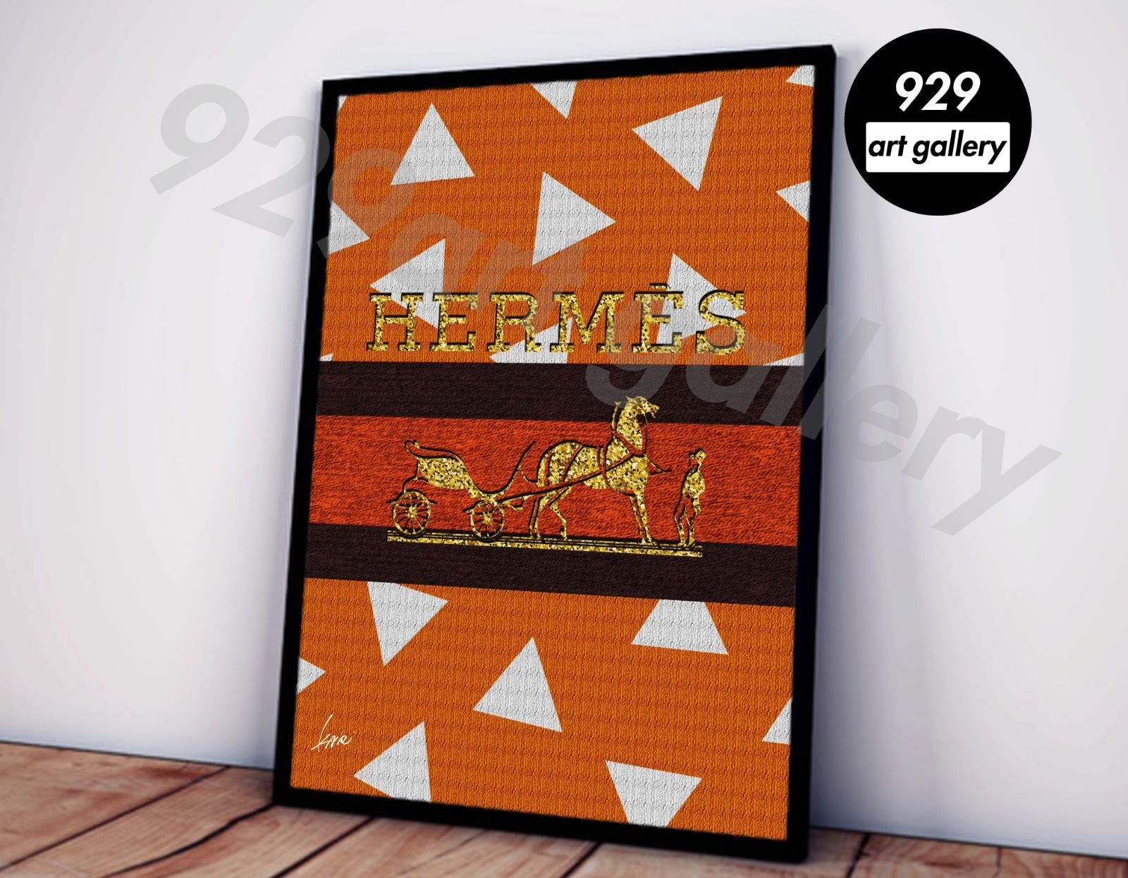 最大80％オフ HERMÈS type☆A4額装済オマージュアートインテリアポスター.#205 その他