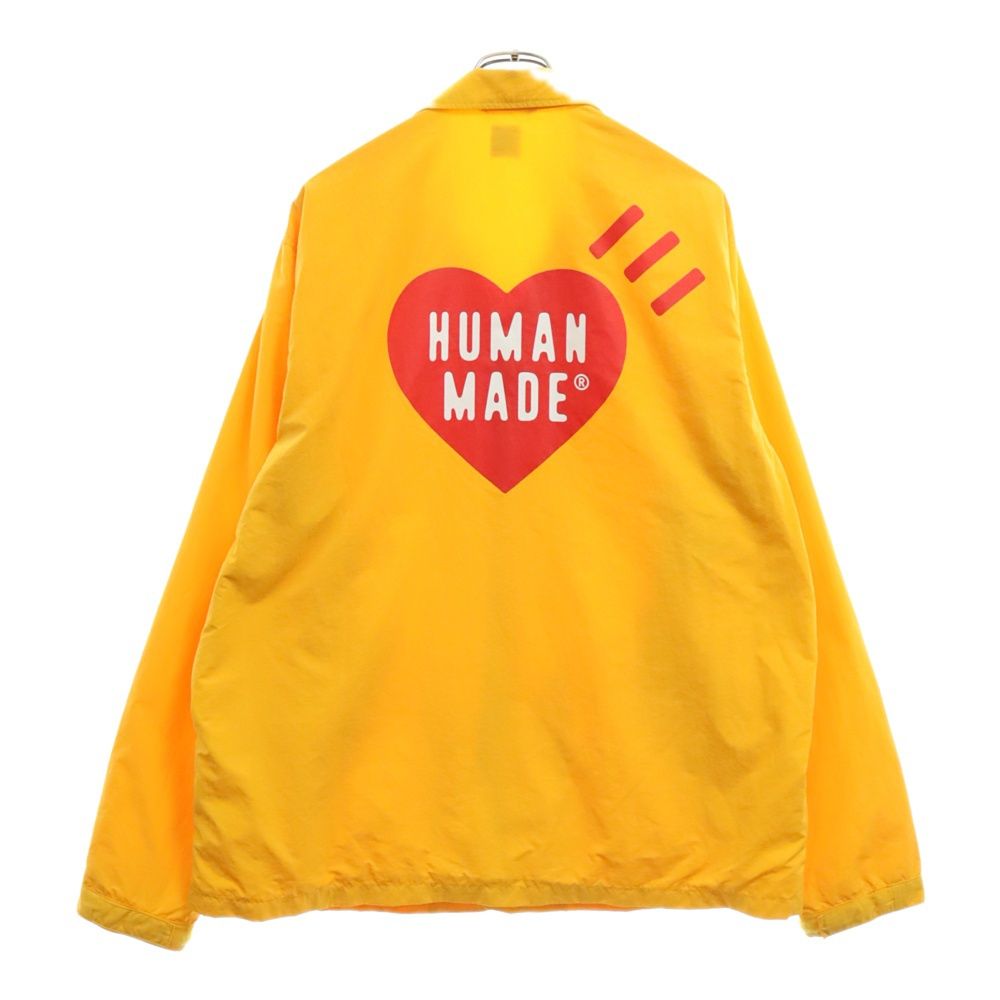HUMAN MADE (ヒューマンメイド) 24SS COACH JACKET ロゴプリント コーチジャケット イエロー HM27JK018