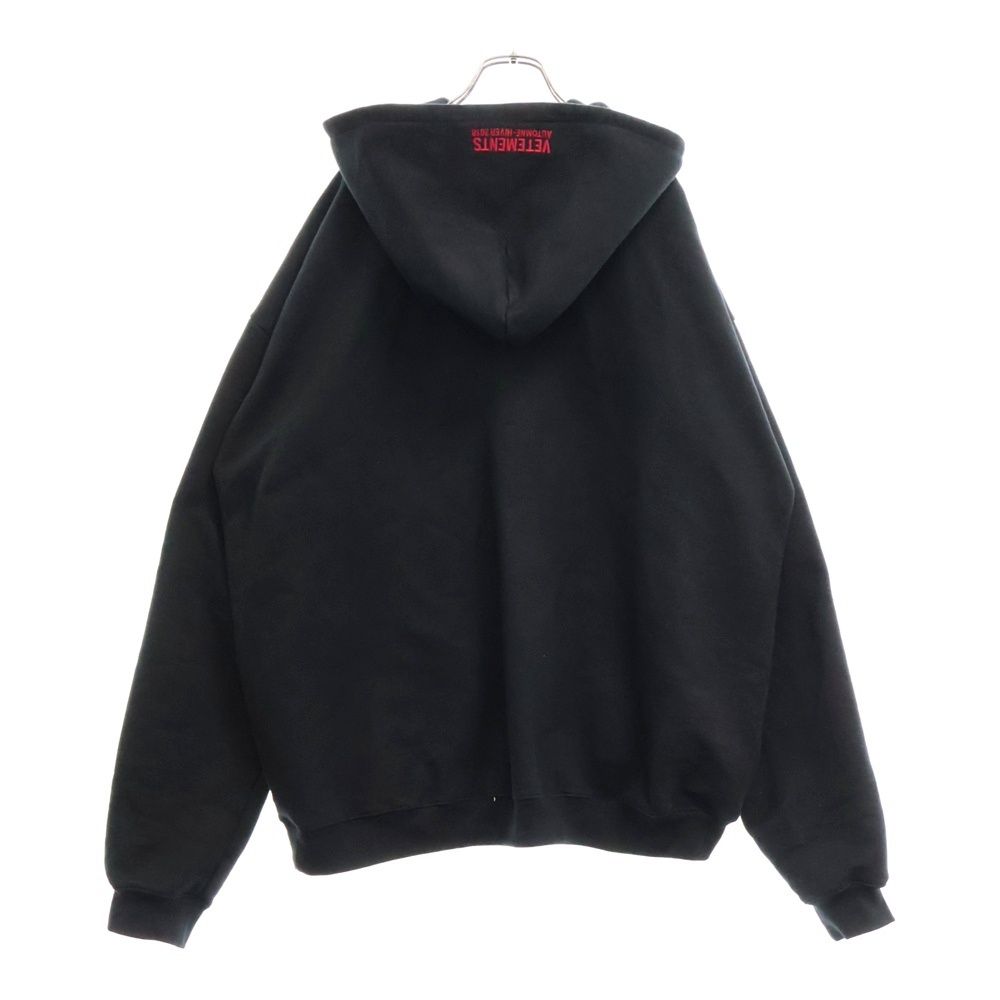 トップス VETEMENTS ラムシュタイン フーディ 黒 M