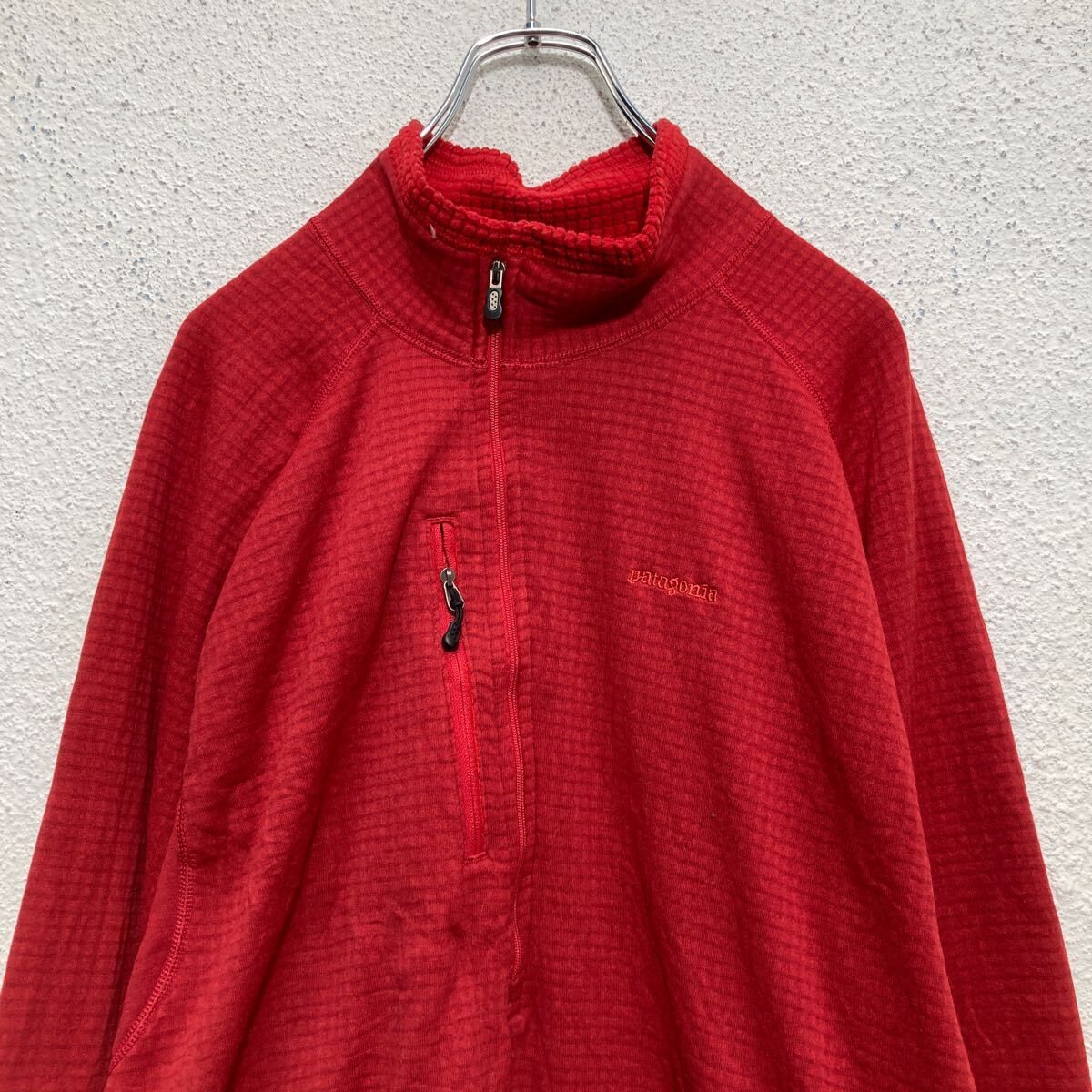 patagonia ハーフジップ フリースジャケット XL レッド パタゴニア アウトドア 古着卸 アメリカ仕入 a606-6879