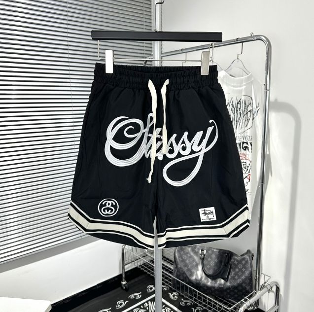 stussy 2024fw ステューシーアルファベットロゴ刺繍テープ付ショートパンツ