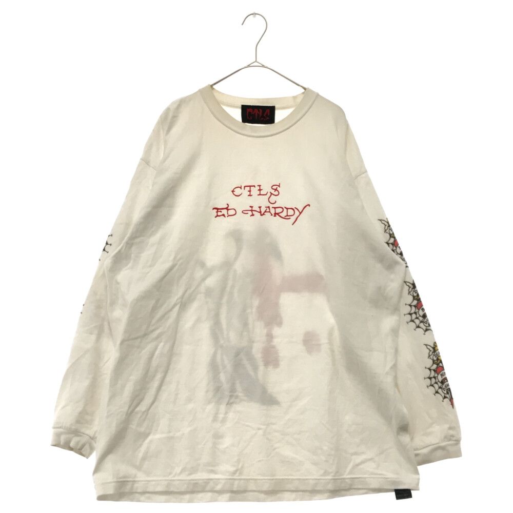 cvtvlist (カタリスト) ×ED HARDY ロゴプリントクルーネック長袖T