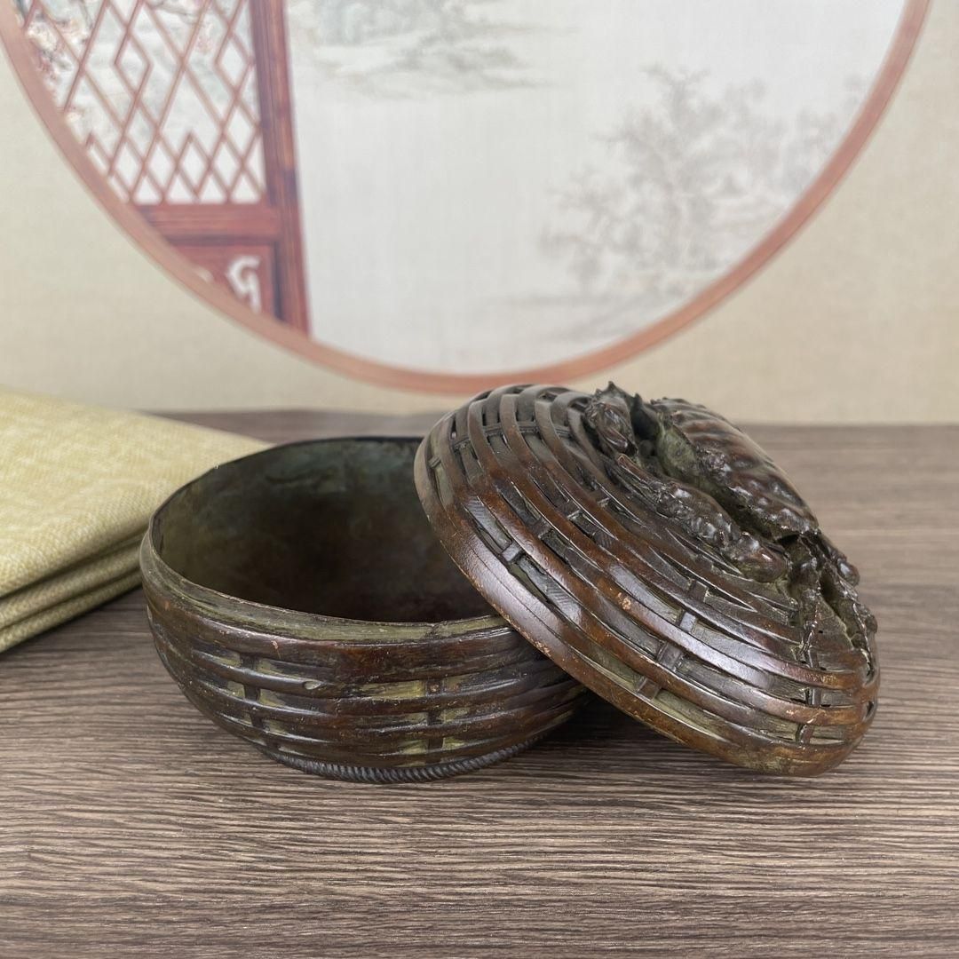 銅製 カニ編み炉です 香道具 茶道具 装飾品 工芸品 置物 - メルカリ
