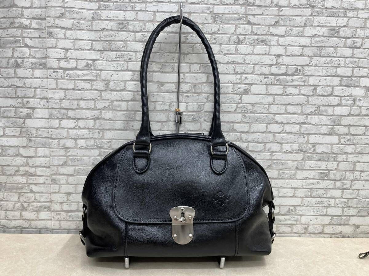 PATRICIA NASH パトリシア ナッシュ ミニボストンバッグ レザーバッグ ショルダーバッグ ブラック