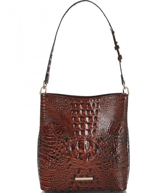 【送料無料】 ブランミン レディース ショルダーバッグ バッグ Melbourne Collection Celina Bucket Shoulder Bag Pecan