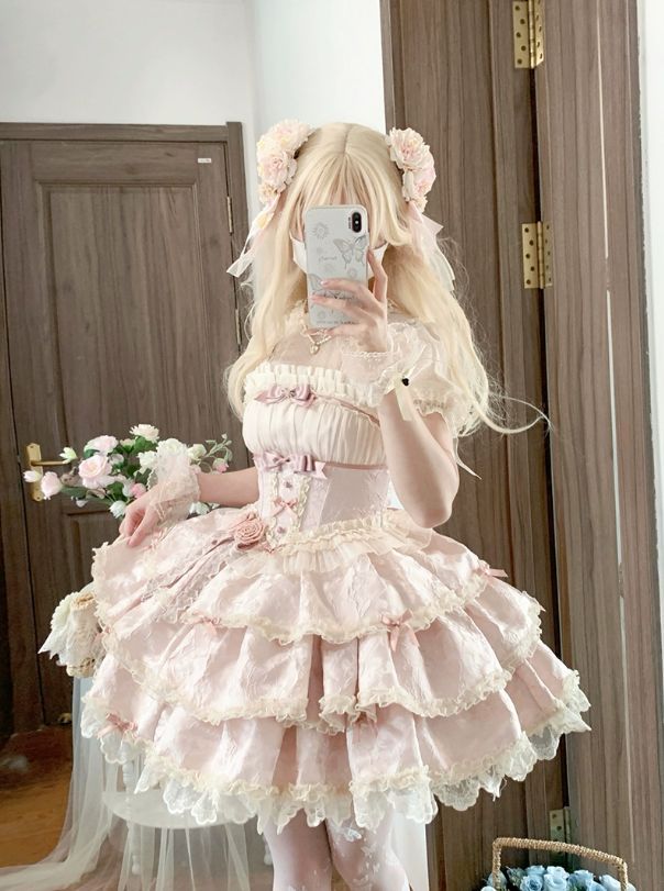 バレエリュクスロリータワンピース 優雅なドール感デザイン
