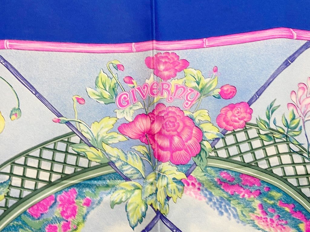 フランス製 HERMES エルメス GIVERNY ジヴェルニー 大判シルク フランス製 HERMES エルメス GIVERNY ジヴェルニー 大判シルク