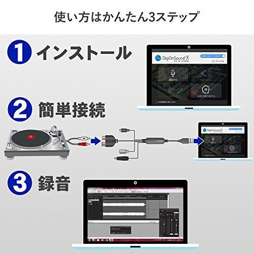 アイオーデータ アナレコ PC 取り込み 録音 アナログ音源 デジタル化