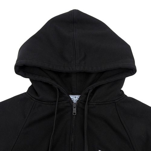 PRADA ブラック ジップアップパーカーメンズxs