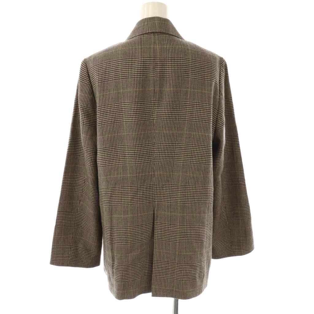 Lisiere L Appartement リジェール アパルトモン 23AW CHECK HANDSOME JACKET ジャケット テーラード ダブル 36 ベージュ ブラック HK OS
