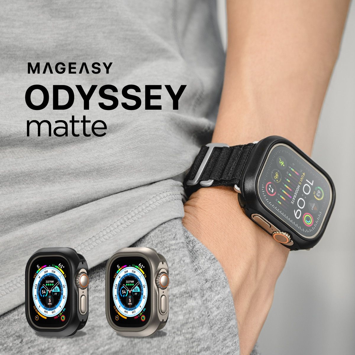 Apple Watch Ultra2 / Ultra ケース 耐衝撃 アルミ TPU カバー AppleWatch Ultra 49mm  アップルウォッチ ウルトラ2 ウルトラ 対応 MagEasy Odyssey (matte) - メルカリ