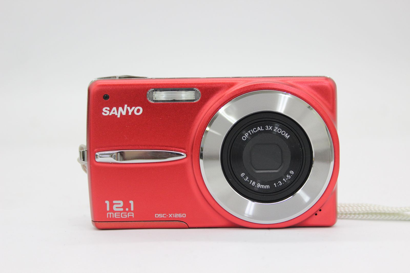 美品 返品保証】 【元箱付き】サンヨー Sanyo DSC-X1260 レッド 3x