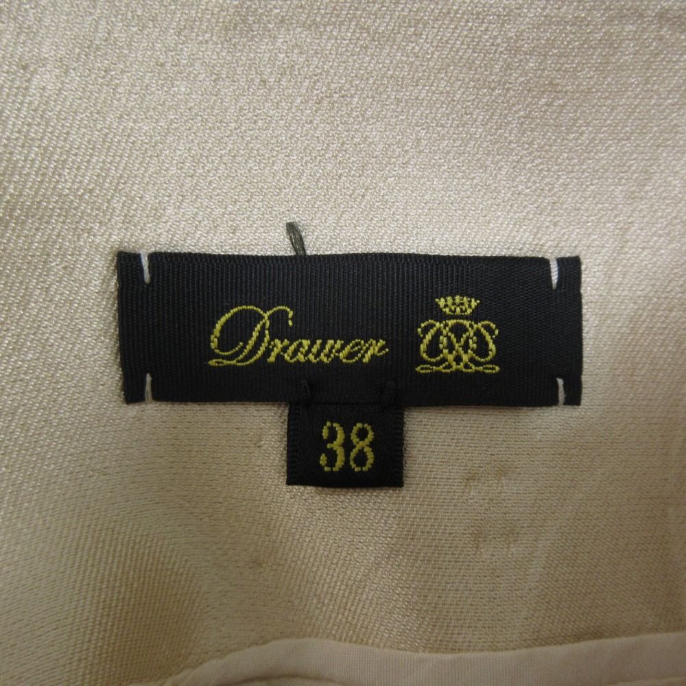 Drawer - 美品 22SS DRAWER ドゥロワー ウール×シルク ミカドキャミソールブラウス 6521-299-0973 38 ベージュ系 レディース 古着 中古 USED 美品 22SS DRAWER ドゥロワー ウール×シルク ミカドキャミソール