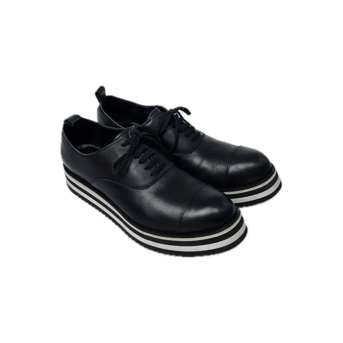 COMME des GARCONS コム デ ギャルソン ストライプ フラットフォーム ソール ダービー