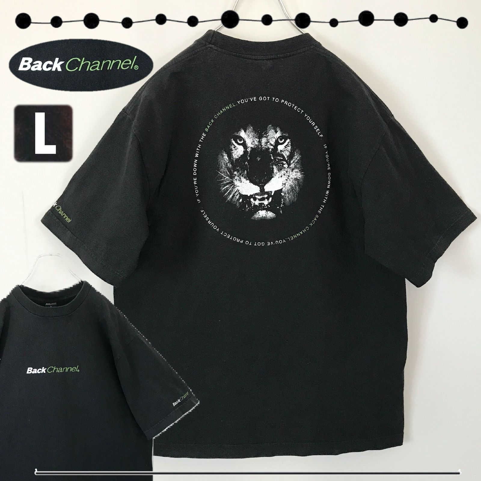 BKCNL バックチャンネル BACK CHANNEL☆BCライオンプリントTシャツ 