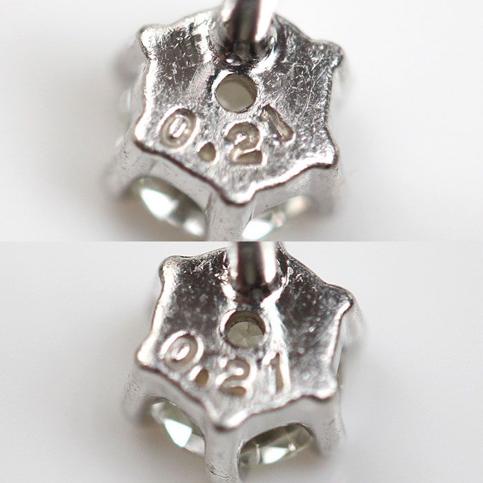 TASAKI タサキ Pt900プラチナ ダイヤ ピアス ダイヤモンド0.21ct/0.21  