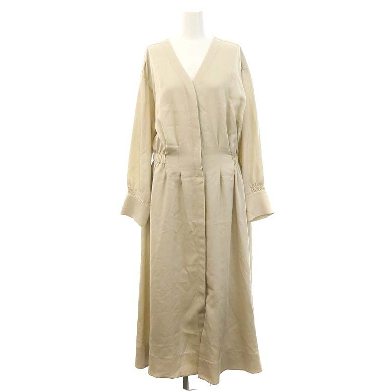 エブール ebure Vネック ロングスリーブ ワンピース 長袖 38 M  