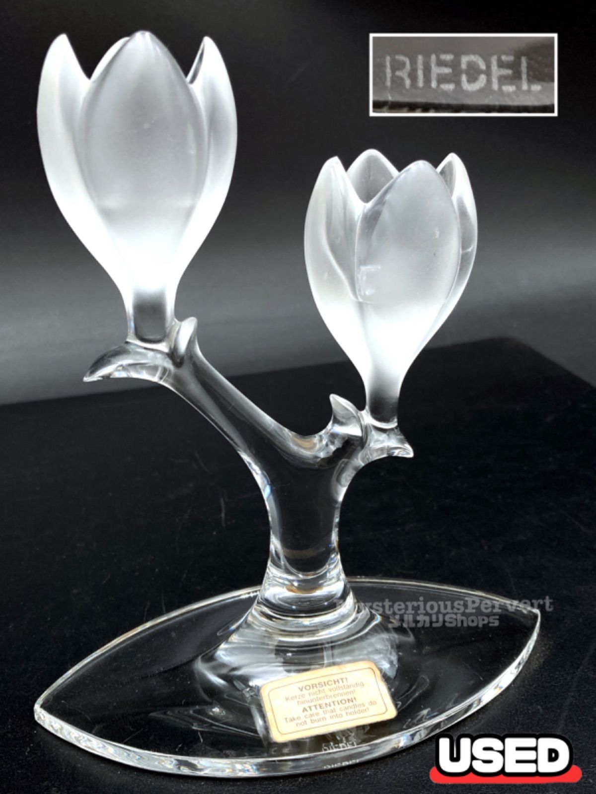 MZ421) RIEDEL リーデル キャンドルスタンド 現状品