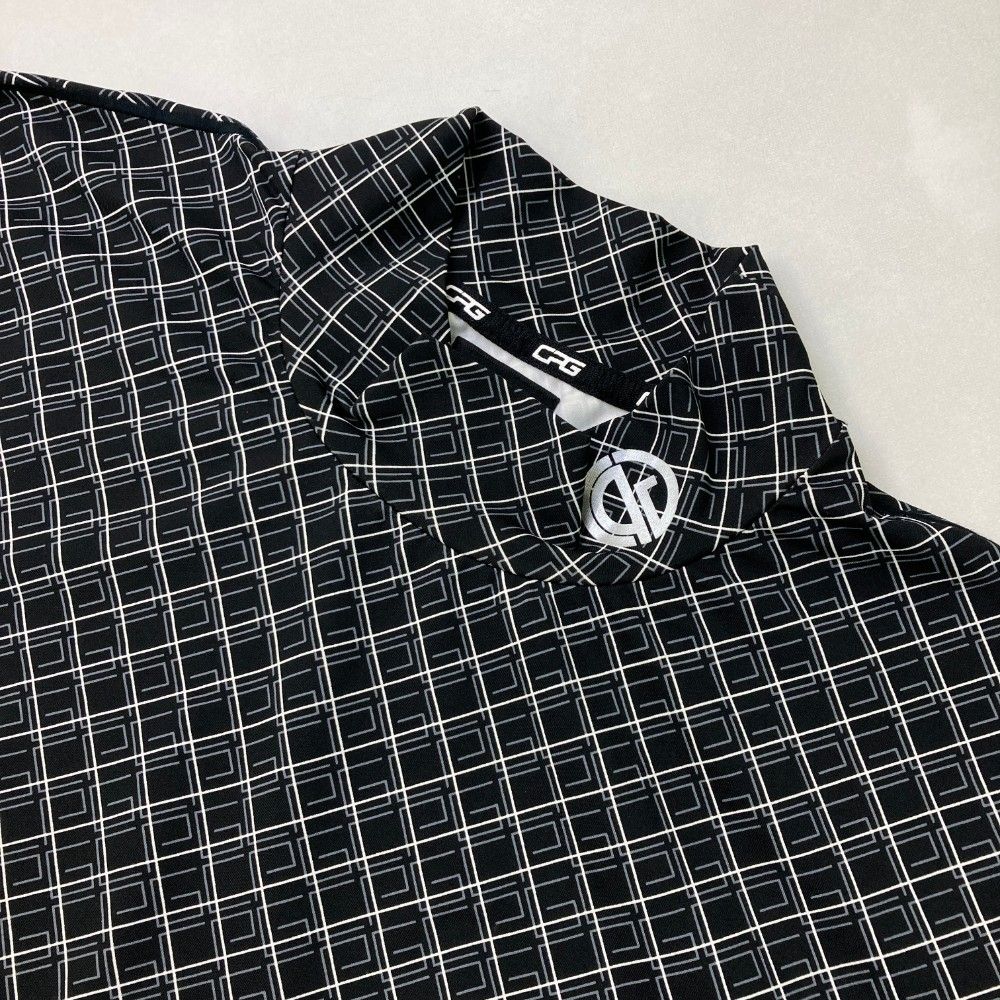 サイズ：4 CPG GOLF シーピージーゴルフ  ハイネック 長袖Tシャツ 総柄 ブラック系 [240101453281] ゴルフウェア メンズ ストスト サイズ：4 CPG GOLF シーピージーゴルフ ハイネック 長袖Tシャツ