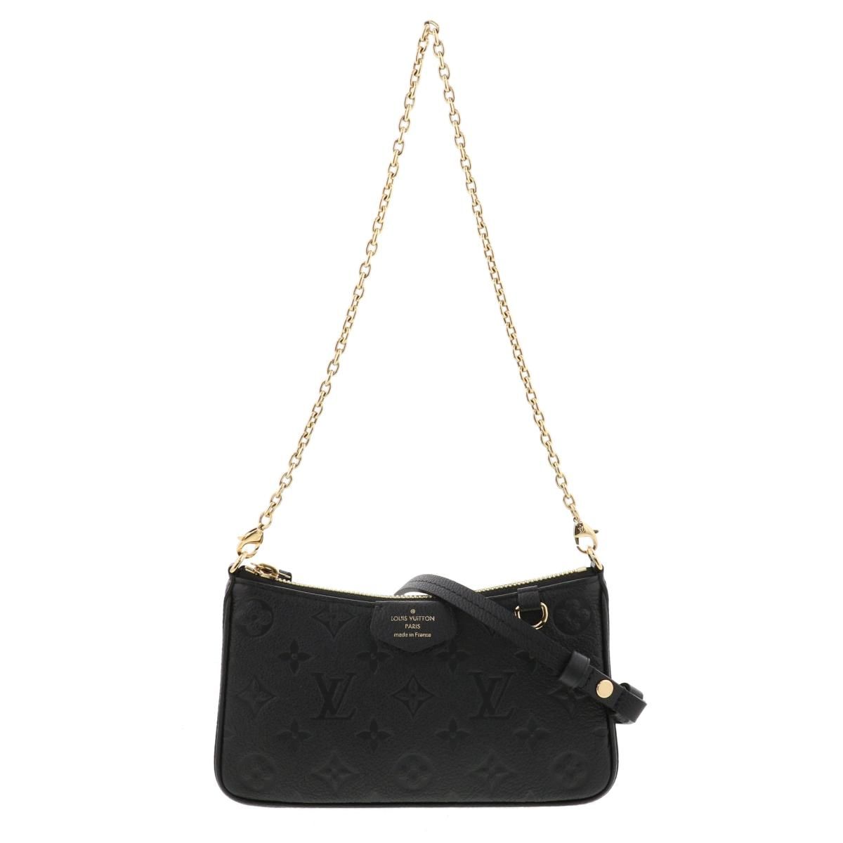 LOUIS VUITTON ルイヴィトン ｲｰｼﾞｰ ﾎﾟｰﾁ バッグ セカンドバッグ|ポーチ|クラッチ ﾉﾜｰﾙ Monogram anprant Black M80349 used A