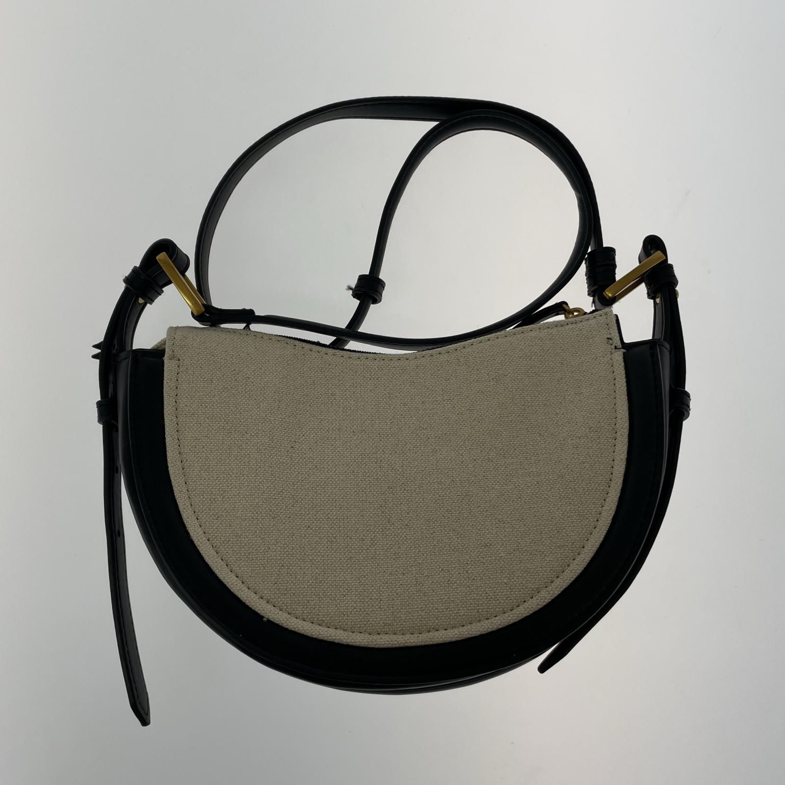 【2025】お歳暮・冬ギフト ZARA バイカラーショルダーバッグ/アイボリー×ブラック ザラ バッグ