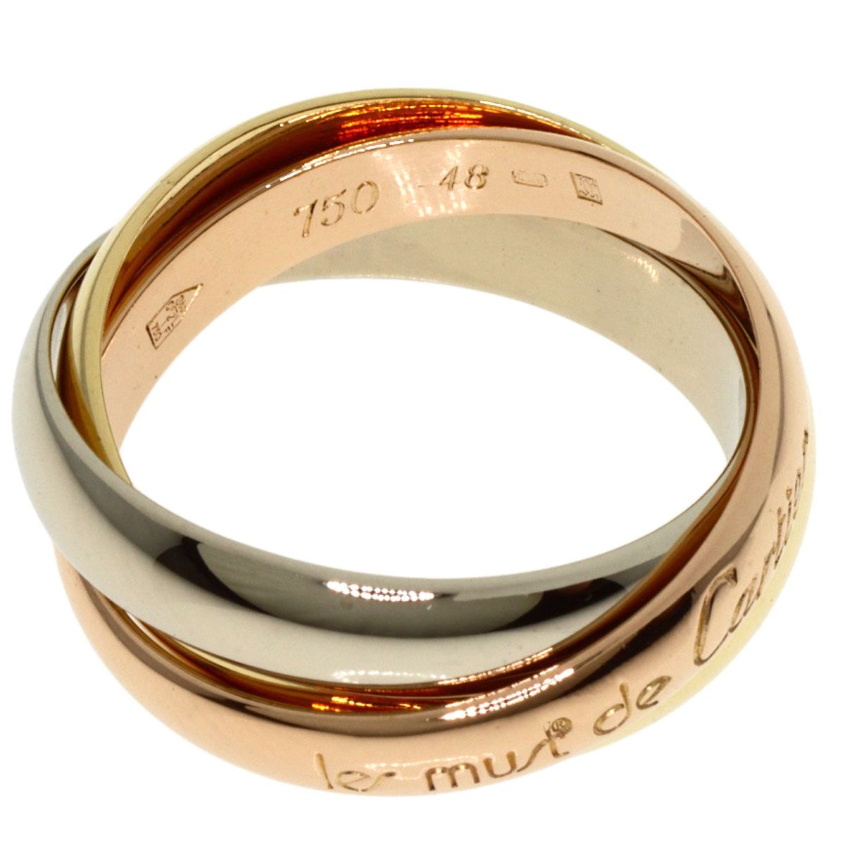 CARTIER カルティエ トリニティ #48 リング・指輪 K18YG K18WG K18PG  