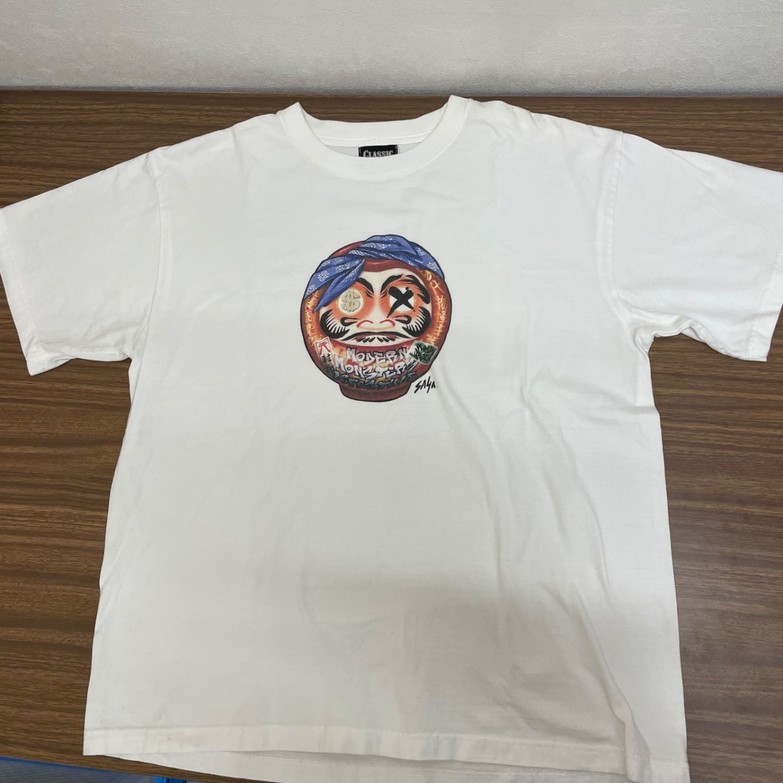 ☆Classic clothing クラシッククロージングDARUMA 達磨Tシャツ 白 XL