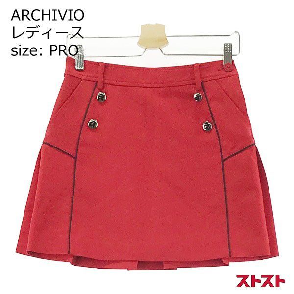 ARCHIVIO アルチビオ ウールキュロット ホワイト系 40 [240001240945]【中古】ゴルフウェア レディース ARCHIVIO アルチビオ ウール混 キュロットパンツ ブラック系 40 中古