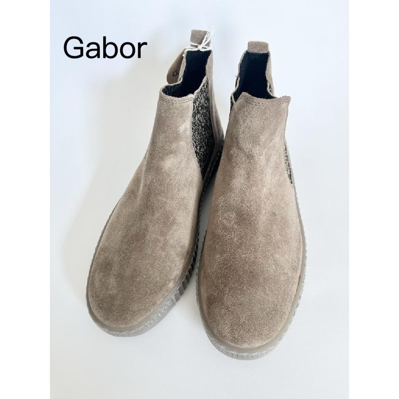 ♥ Gabor ガボール サイドゴアブーツ スエード 5 ブラウン 靴 カジュアル 秋冬 送料込み 6456902