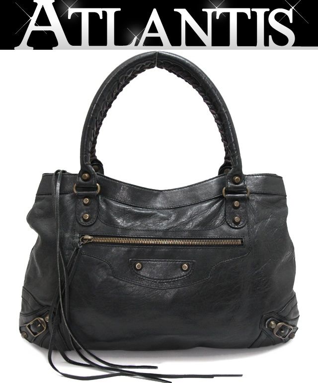 バレンシアガ BALENCIAGA ザ パース ハンドバッグ 黒 レザー 128522 71024