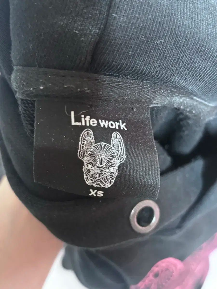 ライフワーク フードTシャツ (黒色)