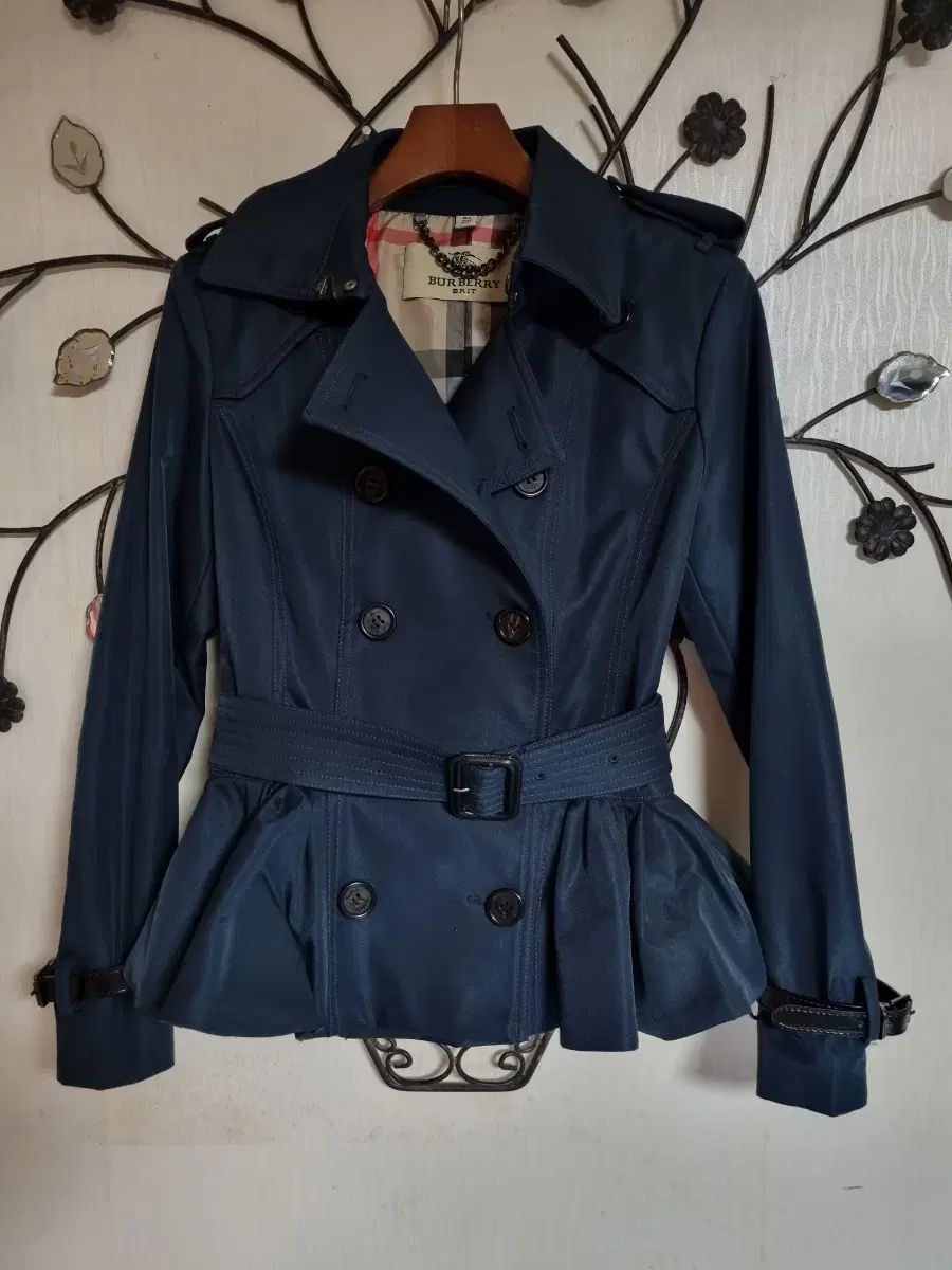 BURBERRY バーバリー ブリット ネイビー トレンチ コート 36