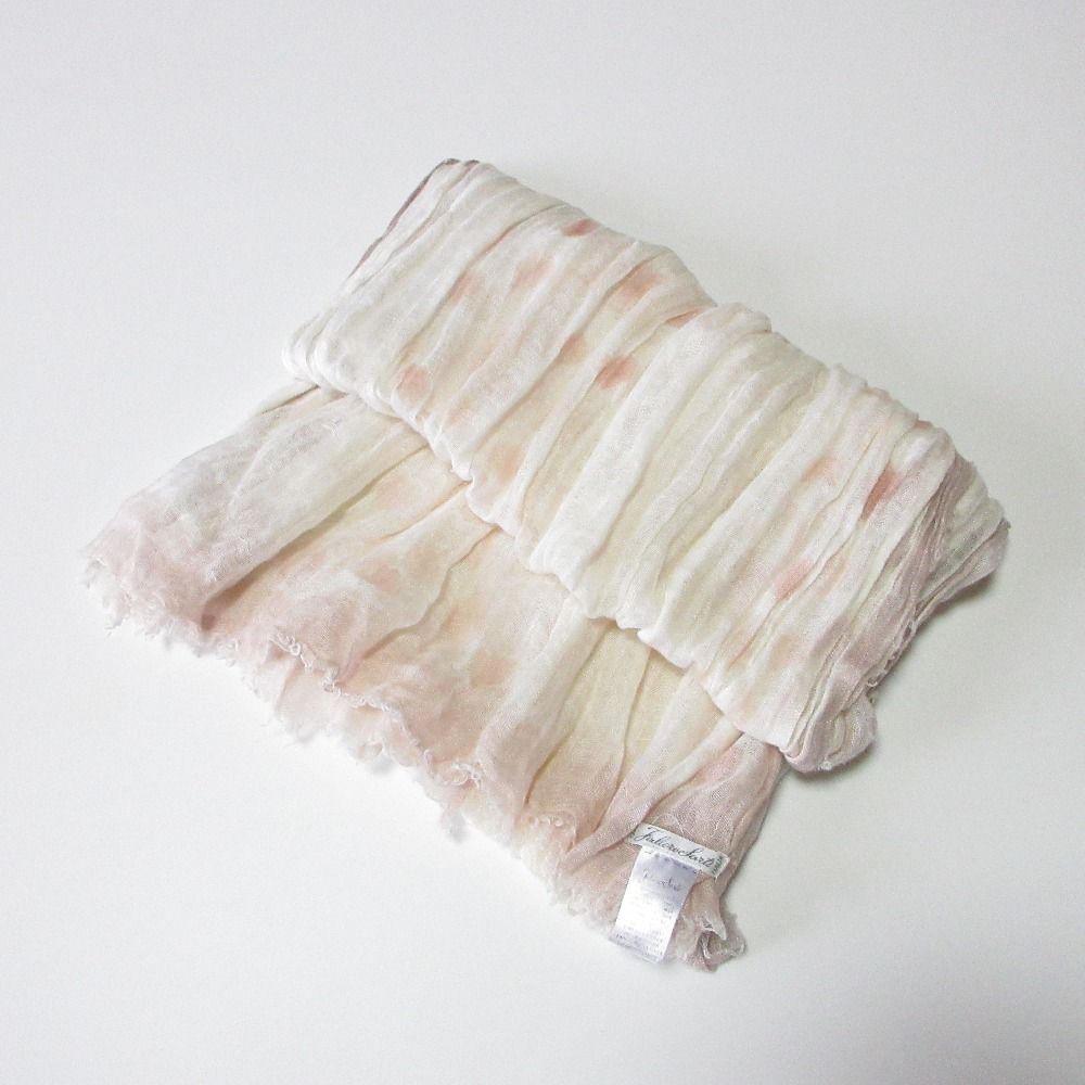 【美品】Faliero Sarti. ◆ストール◆ドット　ベージュ Faliero Sarti ファリエロサルティ ストール ボーダー アルパカ
